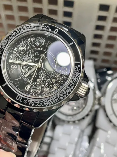 Chanel J12 White Ceramic Diamond Dial Watch Watches - 37
