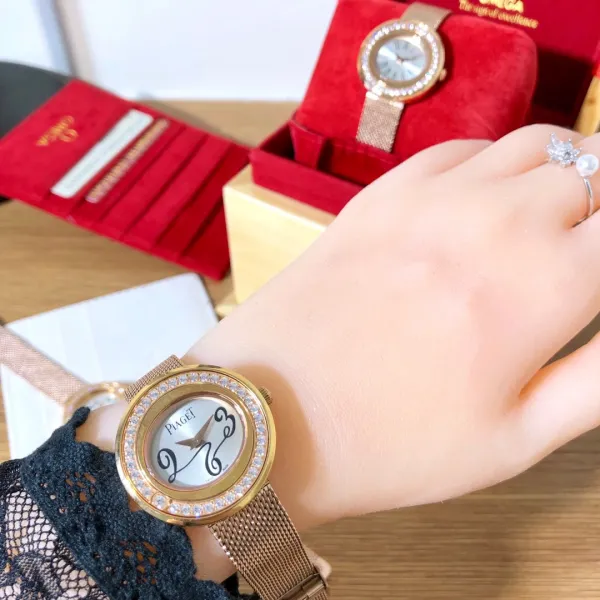 Design Piaget Limelight Gala Diamond-Set Silver Mesh Watch Watches - 4