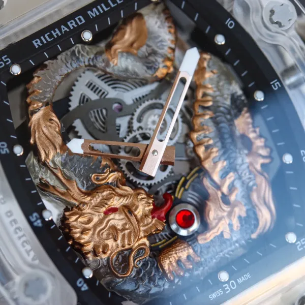 Richard Mille RM 057 Dragon Tourbillon White Sapphire Case Mechanical Watch Watches - 7