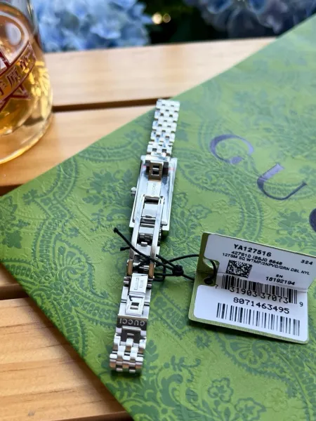 Gucci G-Timeless Rectangular Two-Tone Silver and Gold Watch Watches - 11