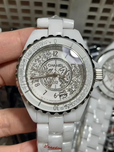 Chanel J12 White Ceramic Diamond Dial Watch Watches - 28