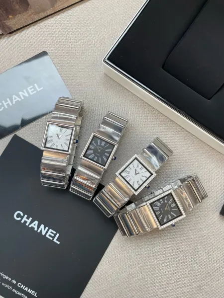 Chanel Premiere Black Dial Silver-Tone Watch Watches - 3