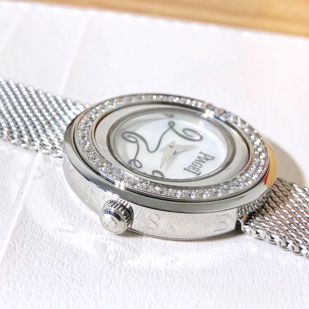Design Piaget Limelight Gala Diamond-Set Silver Mesh Watch Watches - 13