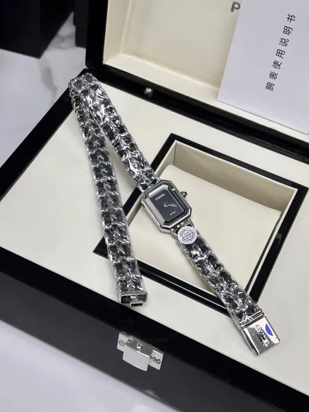 Chanel Première Re-Edition Black and Silver Chain Watch Watches - 4