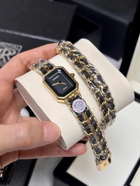 Chanel Première Re-Edition Black and Silver Chain Watch Watches - 30