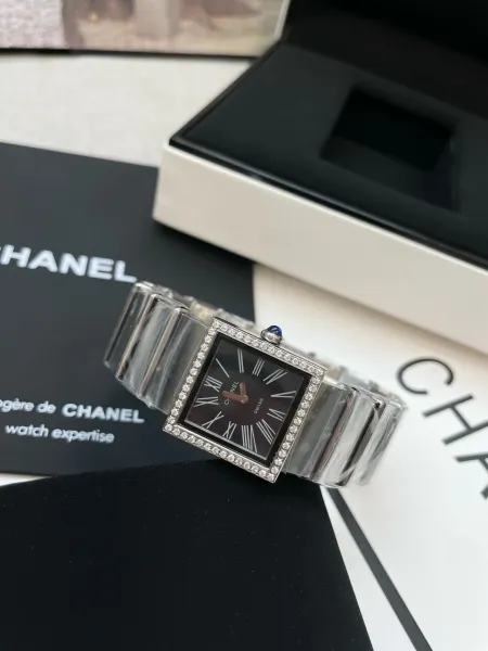 Chanel Premiere Black Dial Silver-Tone Watch Watches - 19