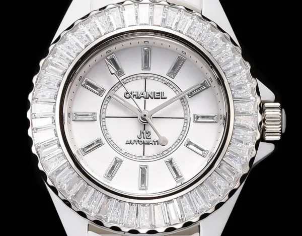 Chanel J12 Automatic White Ceramic Diamond Bezel Watch Watches - 4