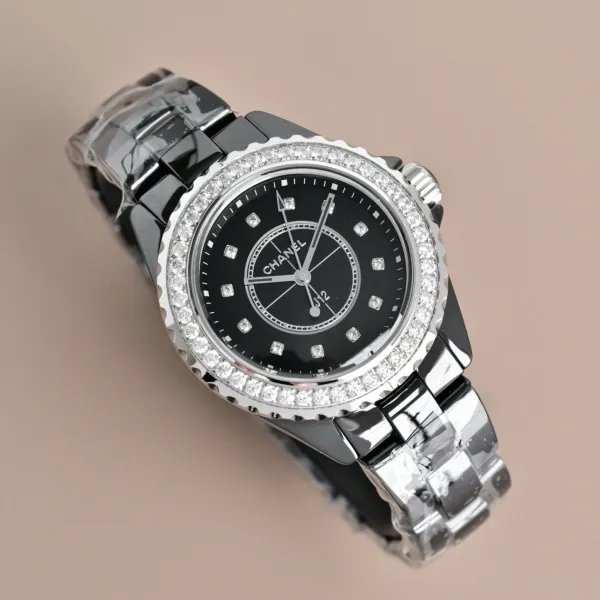 Chanel J12 Automatic White Ceramic Diamond Bezel Watch Watches - 30