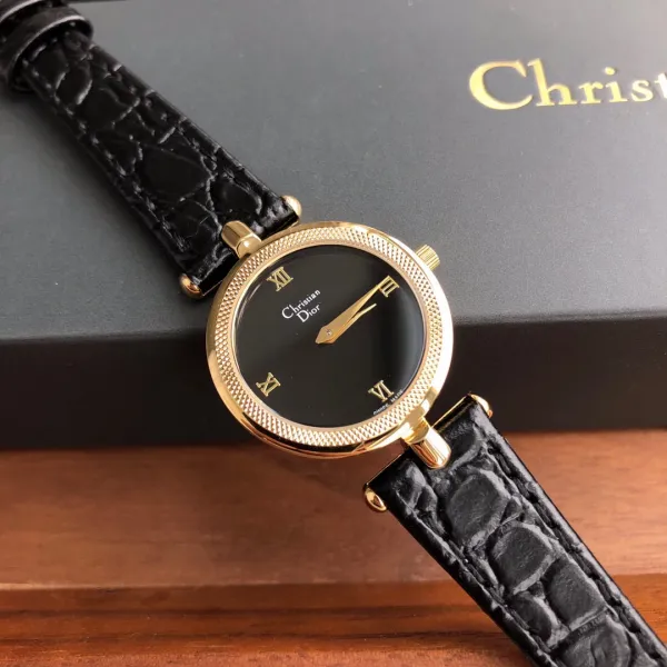 Dior La D de Dior Gold-Tone White Dial Tan Leather Watch Watches - 13