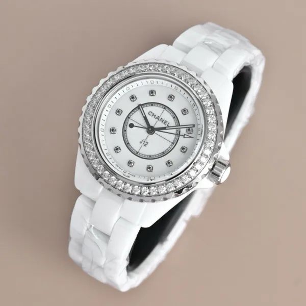 Chanel J12 Automatic White Ceramic Diamond Bezel Watch Watches - 58