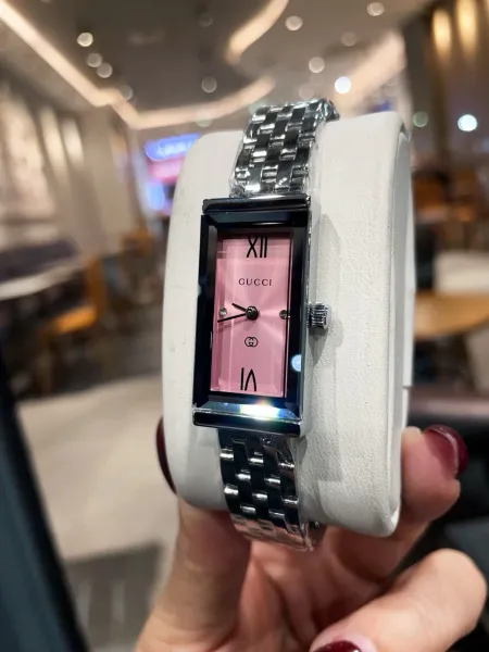 Gucci G-Timeless Rectangular Two-Tone Silver and Gold Watch Watches - 48