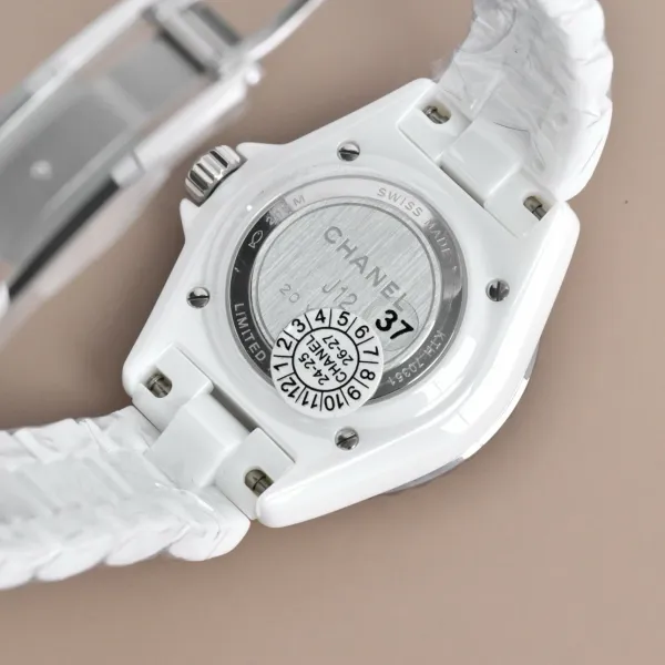 Chanel J12 Automatic White Ceramic Diamond Bezel Watch Watches - 45