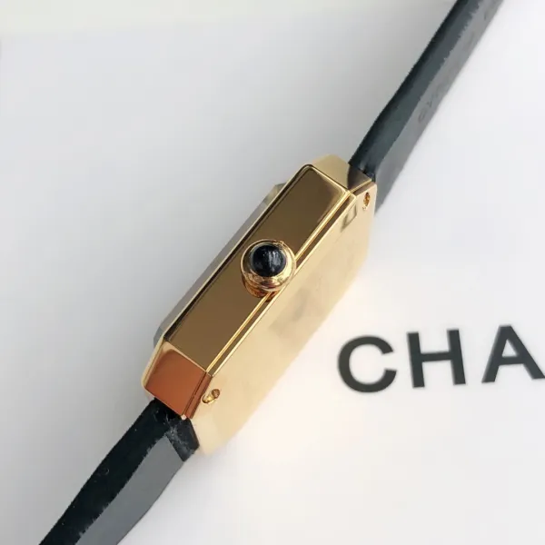 Chanel Première Rock Gold Paved Diamond Watch Black Strap Watches - 12