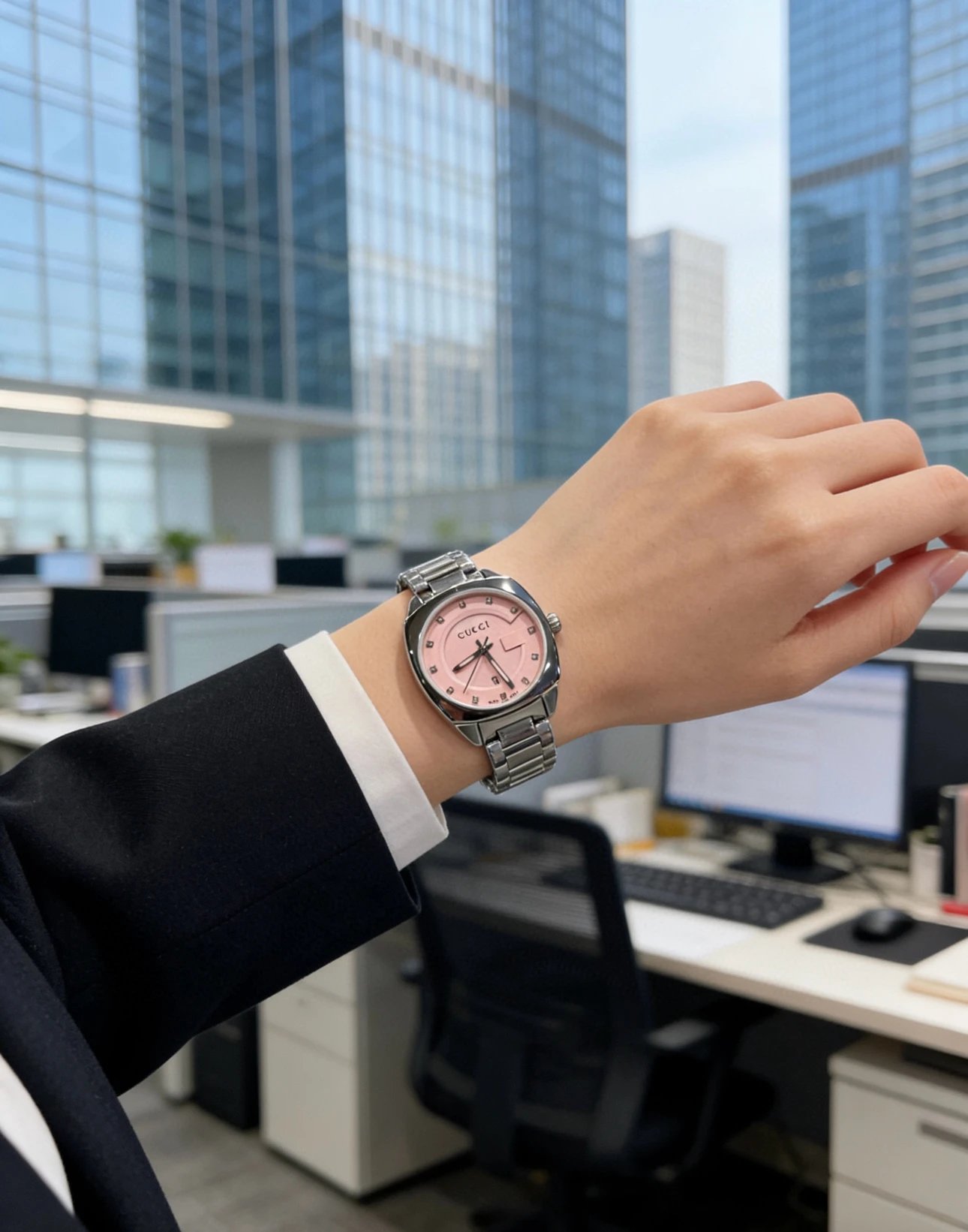 Gucci Watches G-logo dial stainless steel bracelet watch image 6