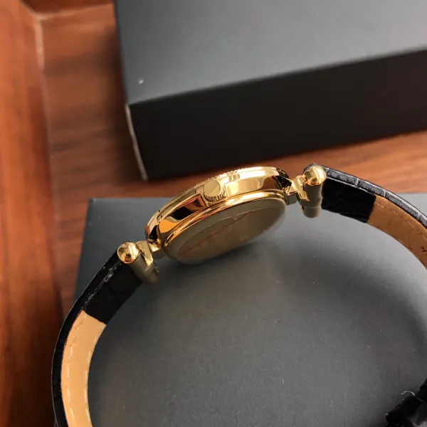 Dior La D de Dior Gold-Tone White Dial Tan Leather Watch Watches - 17