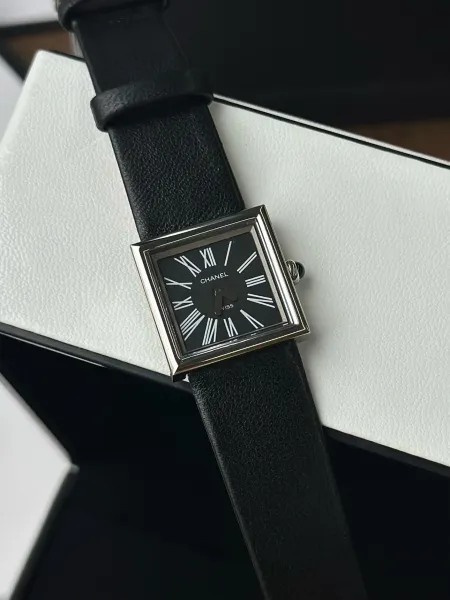 Chanel Premiere Black Dial Silver-Tone Watch Watches - 67