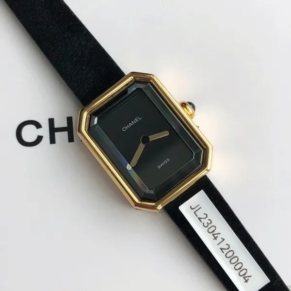 Chanel Première Rock Gold Paved Diamond Watch Black Strap Watches - 19
