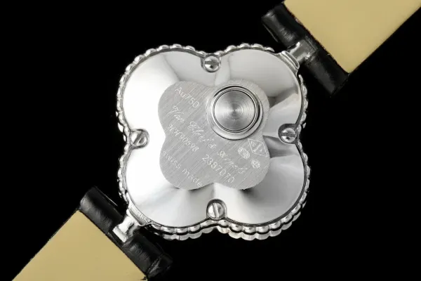Van Cleef & Arpels Alhambra Yellow Gold Dial Watch with Navy Leather Strap Watches - 58