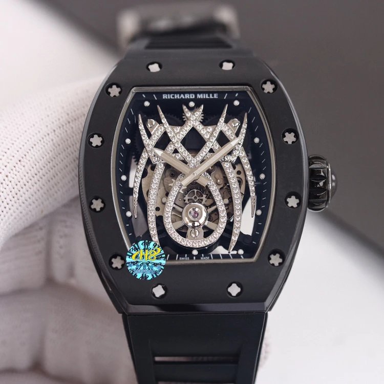 Richard Mille Black Skeleton Automatic Watch