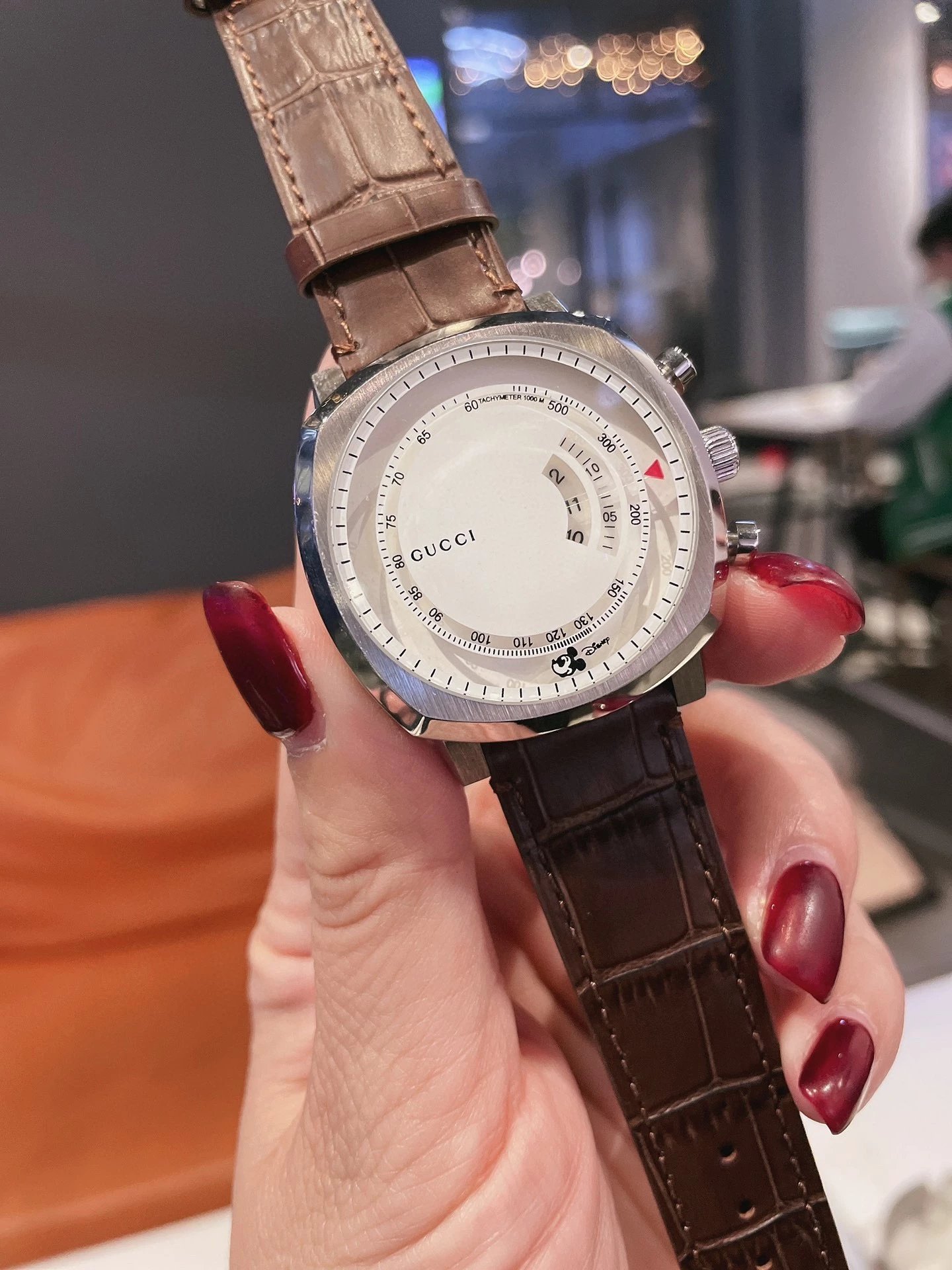 Gucci Watches Mickey Mouse Dial Watch with Date Display image 8