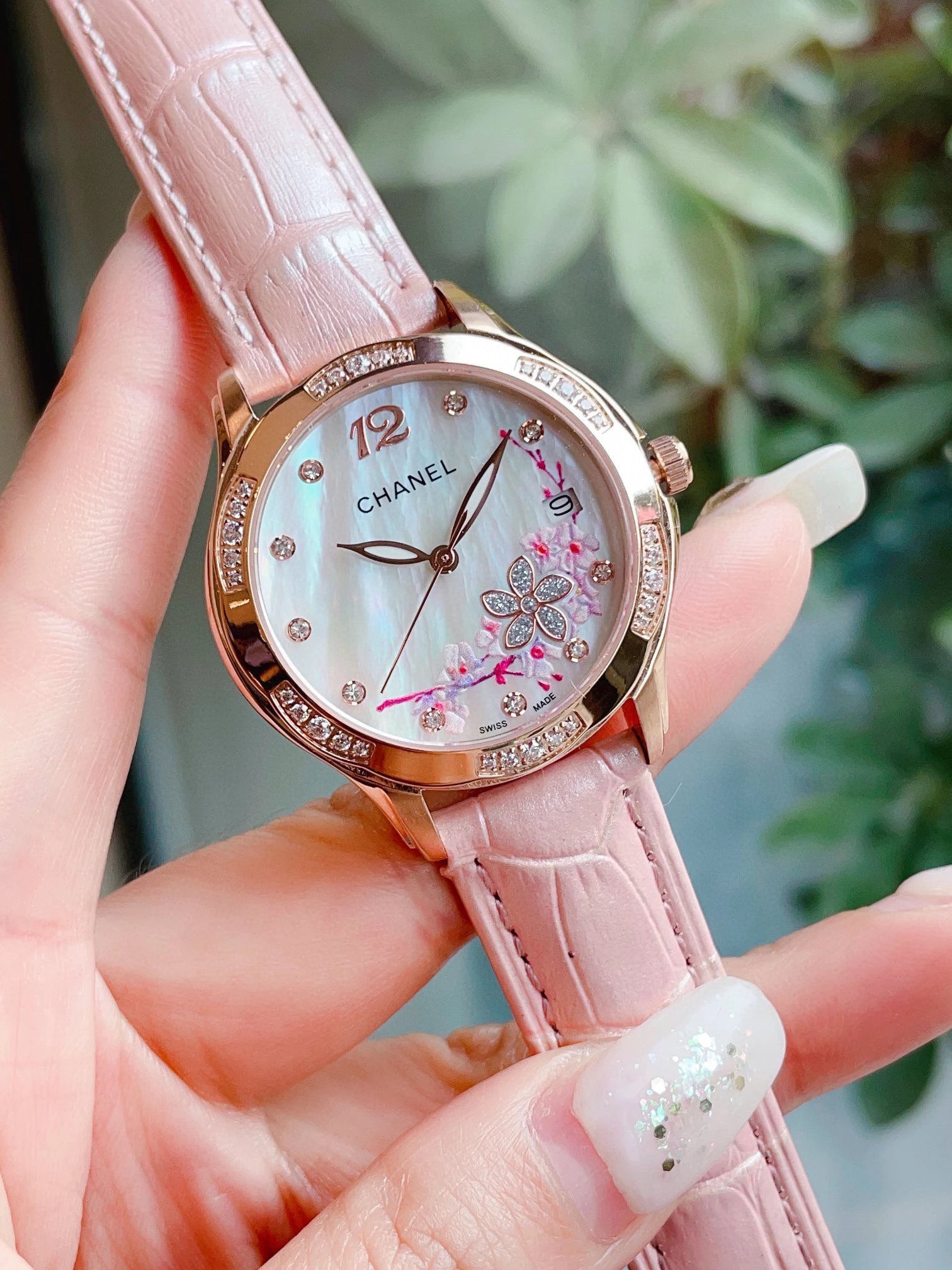 Chanel Mademoiselle Prive Cherry Blossom Ceramic Watch Rose Gold and Silver Watches - 25
