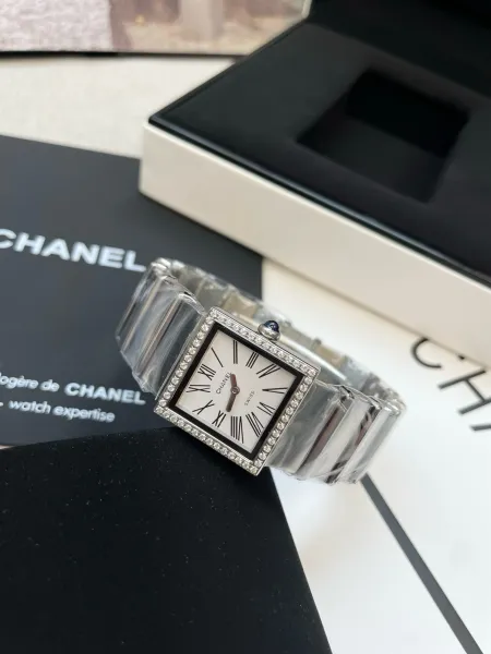 Chanel Premiere Black Dial Silver-Tone Watch Watches - 28