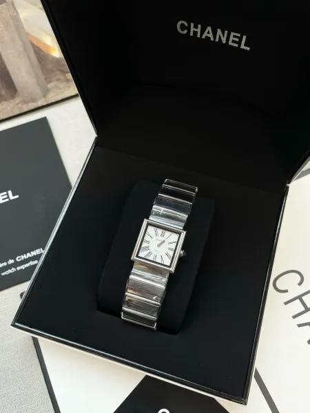 Chanel Premiere Black Dial Silver-Tone Watch Watches - 37
