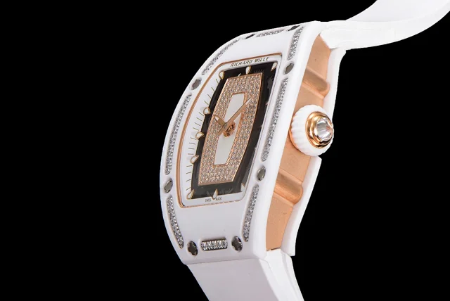 Richard Mille Watches Diamond-Set Tonneau Watch with White Strap product detail image 65