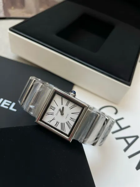 Chanel Premiere Black Dial Silver-Tone Watch Watches - 40