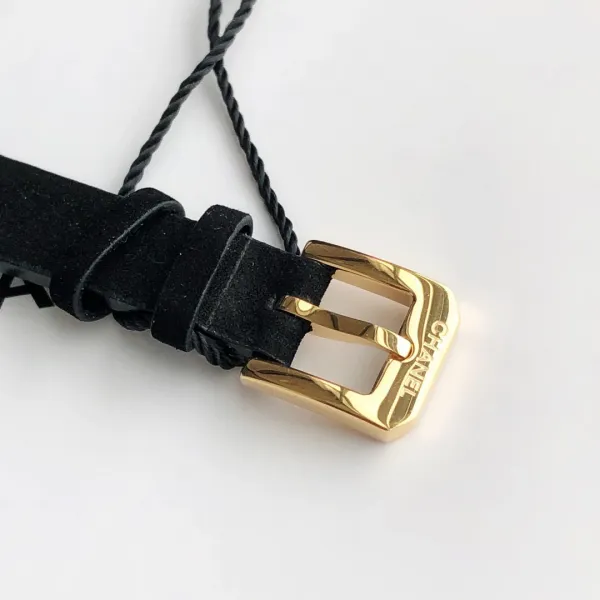 Chanel Première Rock Gold Paved Diamond Watch Black Strap Watches - 27