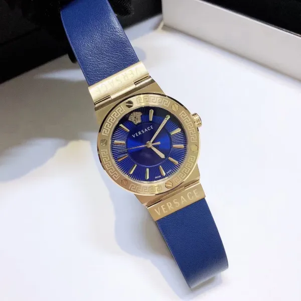 Versace Palazzo Empire Blue Gold Quartz Watch Watches - 15