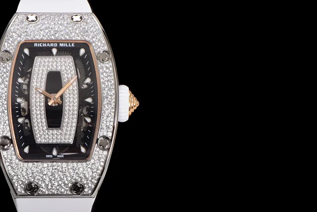 Richard Mille Watches Diamond-Set Tonneau Watch with White Strap product detail image 10