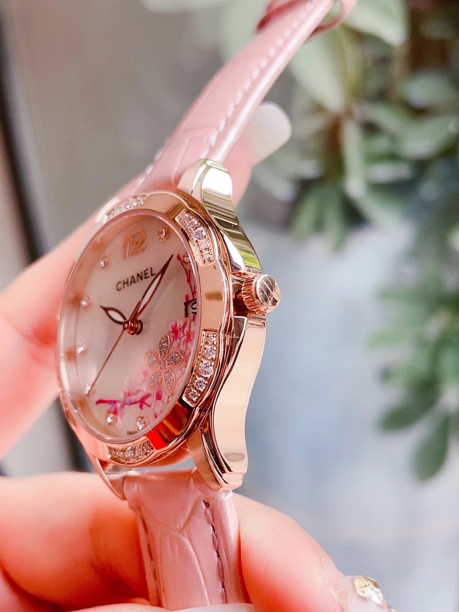 Chanel Mademoiselle Prive Cherry Blossom Ceramic Watch Rose Gold and Silver Watches - 26