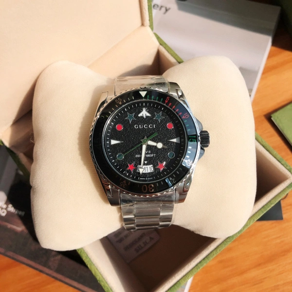 Gucci Dive Chronograph Silver Dial Steel Watch Watches - 25
