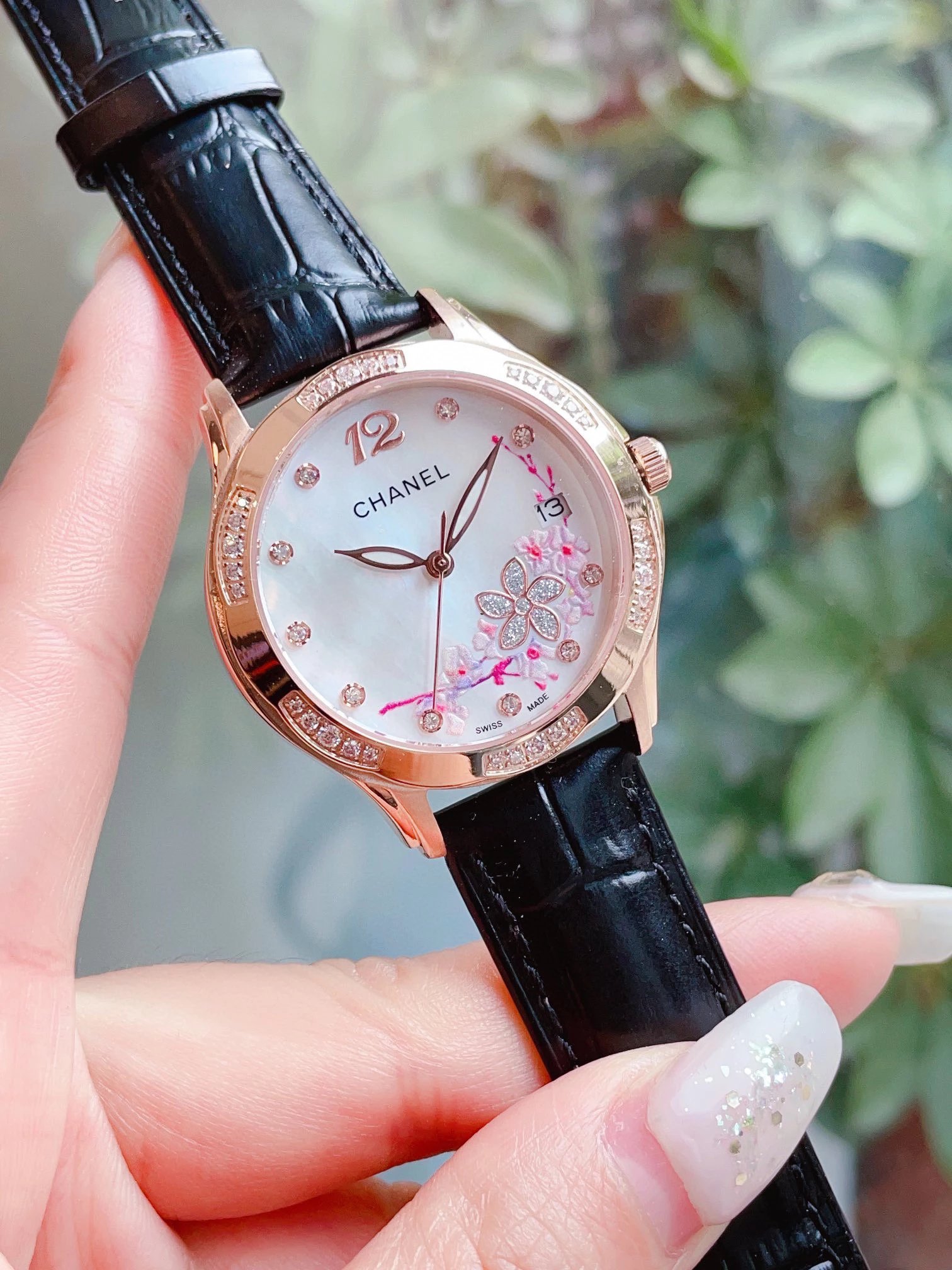 Chanel Mademoiselle Prive Cherry Blossom Ceramic Watch Rose Gold and Silver Watches - 22