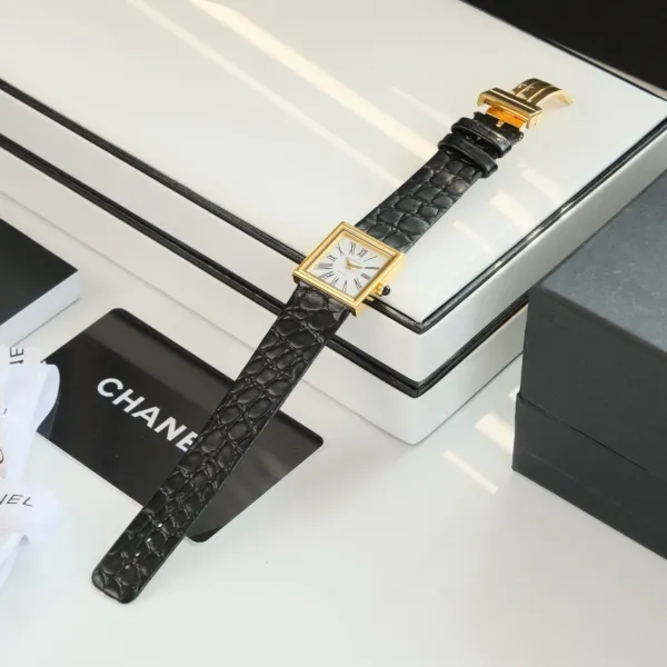 Chanel Premiere Black Dial Silver-Tone Watch Watches - 85