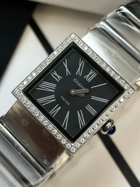Chanel Premiere Black Dial Silver-Tone Watch Watches - 7