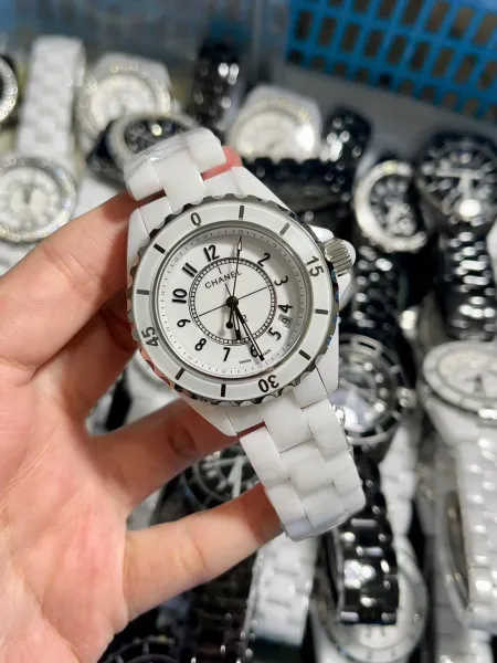Chanel J12 White Ceramic Diamond Dial Watch Watches - 14