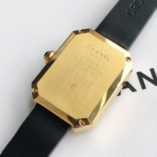 Chanel Première Rock Gold Paved Diamond Watch Black Strap Watches - 26