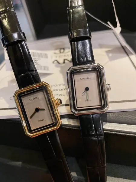 Chanel Première Watch Black Alligator Strap Quartz Watch Watches - 17