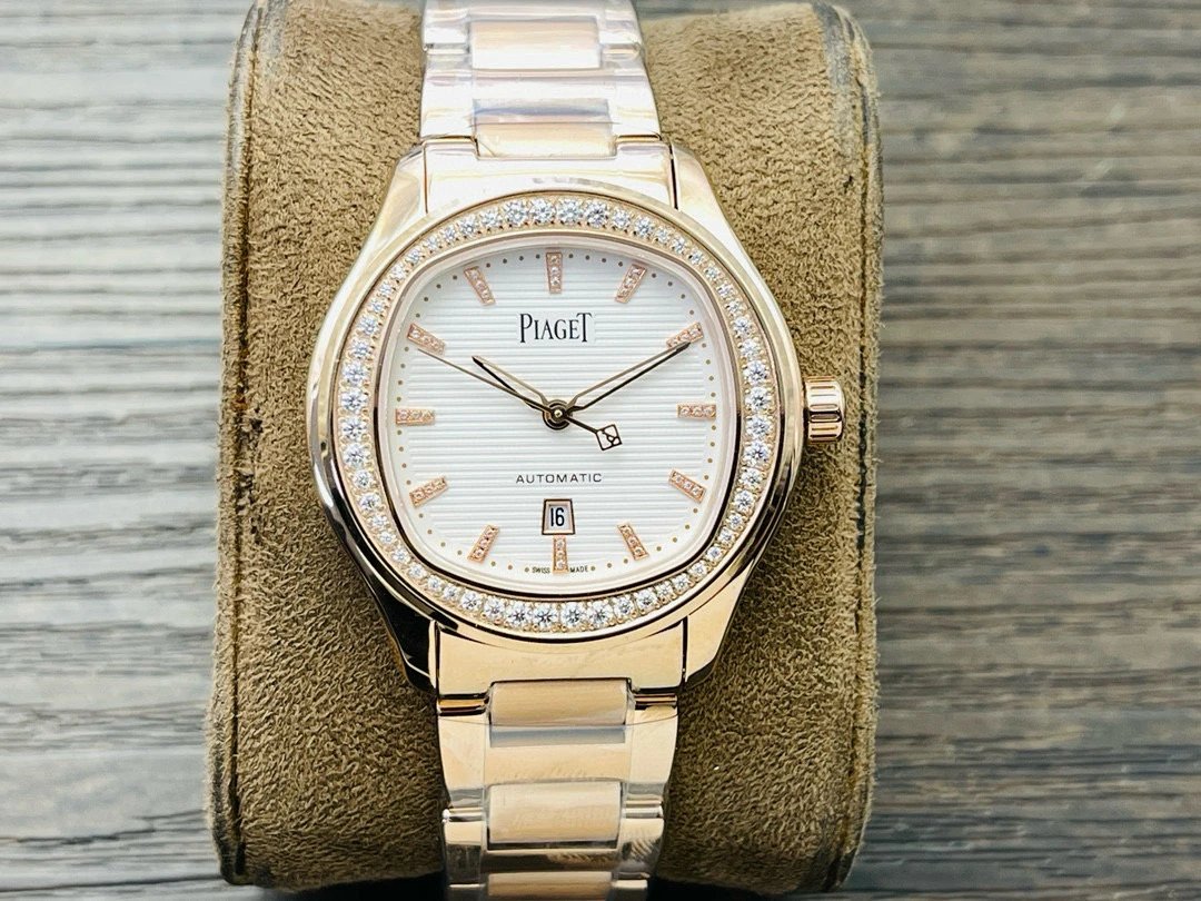 Design Piaget Polo Automatic White Dial Diamond Bezel Two-Tone Steel and Rose Gold Watch Watches - 2