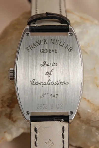 Franck Muller Curvex White Leather Strap Mechanical Watch Watches - 9