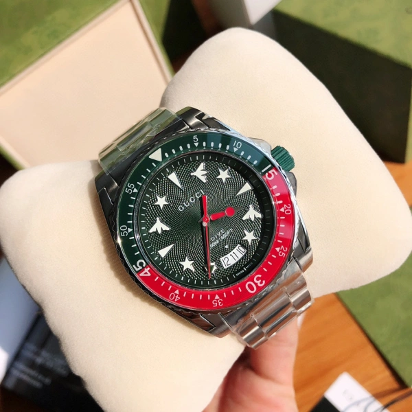 Gucci Dive Chronograph Silver Dial Steel Watch Watches - 8