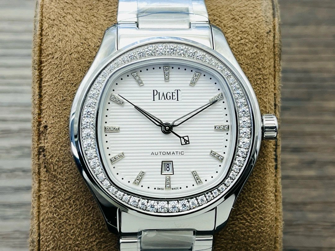 Design Piaget Polo Automatic White Dial Diamond Bezel Two-Tone Steel and Rose Gold Watch Watches - 67