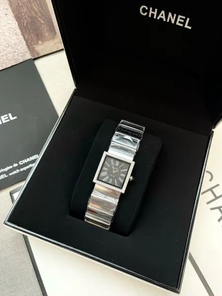 Chanel Premiere Black Dial Silver-Tone Watch Watches - 16