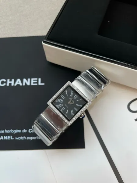 Chanel Premiere Black Dial Silver-Tone Watch Watches - 18