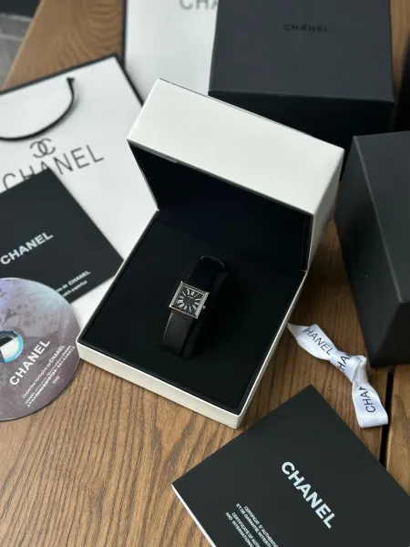 Chanel Premiere Black Dial Silver-Tone Watch Watches - 64