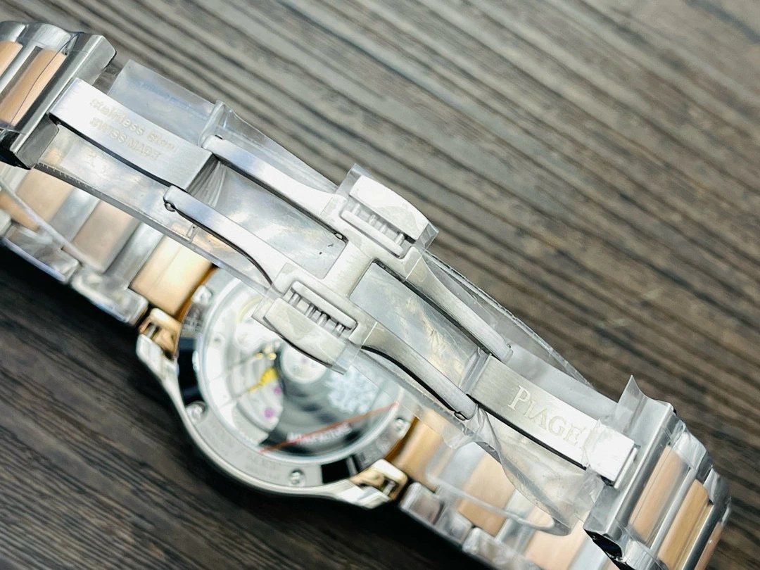 Design Piaget Polo Automatic White Dial Diamond Bezel Two-Tone Steel and Rose Gold Watch Watches - 27