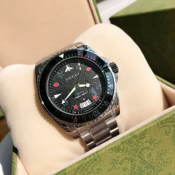 Gucci Dive Chronograph Silver Dial Steel Watch Watches - 26