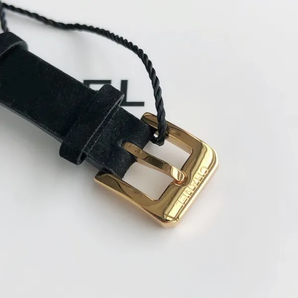 Chanel Première Rock Gold Paved Diamond Watch Black Strap Watches - 14